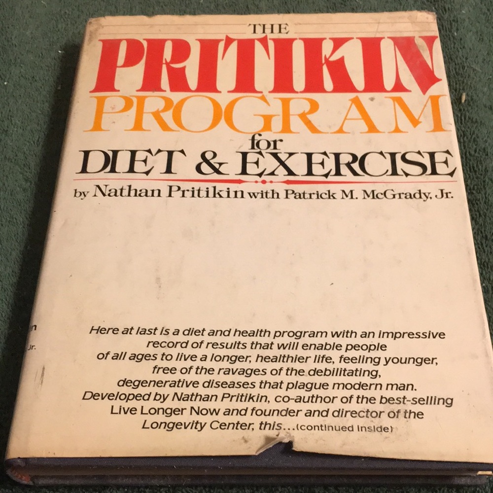 Vintage 1979 “The Pritikin Program for Diet & Exercise” Hardcover w/dust jacket